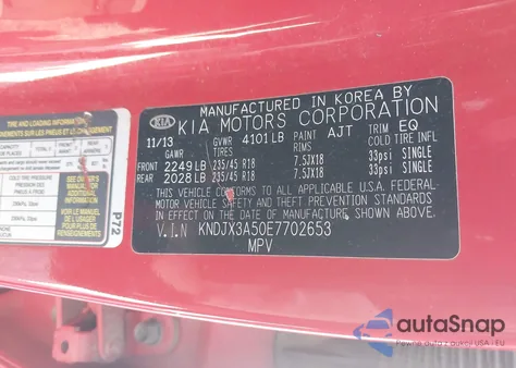 2014 Kia Soul ! z USA, uszkodzony, nr VIN KNDJX3A50E7702653